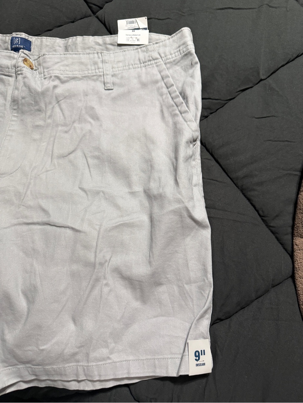 George Men's Light Gray Flat Front Shorts